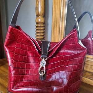 Dooney and Bourke Red Croc Hobo bag